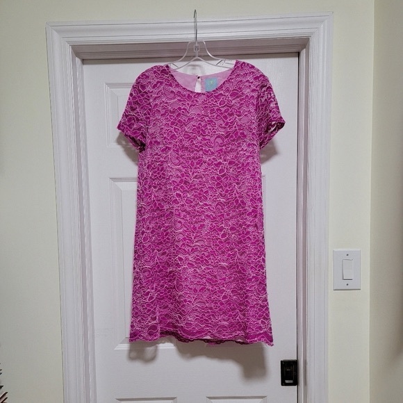 Elegant Pink Lace Dress - Picture 1 of 1